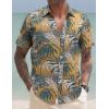 imageCOOFANDY Mens Linen Casual Short Sleeve Shirt Button Down Summer Beach ShirtsZleaveskhaki