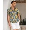 imageCOOFANDY Mens Linen Casual Short Sleeve Shirt Button Down Summer Beach ShirtsZleaveskhaki