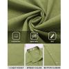 imageCOOFANDY Mens Linen Long Sleeve Shirts Casual Button Down Untucked Shirt Vacation Wedding Shirts with PocketArmy Green