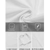 imageCOOFANDY Mens Linen Long Sleeve Shirts Casual Button Down Untucked Shirt Vacation Wedding Shirts with PocketAwhite