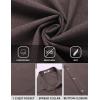 imageCOOFANDY Mens Linen Long Sleeve Shirts Casual Button Down Untucked Shirt Vacation Wedding Shirts with PocketBrown