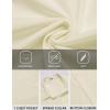 imageCOOFANDY Mens Linen Long Sleeve Shirts Casual Button Down Untucked Shirt Vacation Wedding Shirts with PocketCream