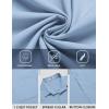 imageCOOFANDY Mens Linen Long Sleeve Shirts Casual Button Down Untucked Shirt Vacation Wedding Shirts with PocketLight Blue