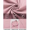 imageCOOFANDY Mens Linen Long Sleeve Shirts Casual Button Down Untucked Shirt Vacation Wedding Shirts with PocketPink