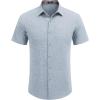 imageCOOFANDY Mens Linen Shirt Casual Short Sleeve Button Down Shirts Summer Beach Vacation TopsNavy