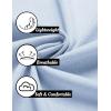 imageCOOFANDY Mens Linen Shirt Casual Short Sleeve Button Down Shirts Summer Beach Vacation TopsSky Blue