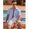 imageCOOFANDY Mens Linen Short Sleeve Button Down Shirts Casual Summer Beach Vacation ShirtsAngel Falls