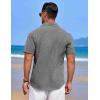 imageCOOFANDY Mens Linen Short Sleeve Button Down Shirts Casual Summer Beach Vacation ShirtsGranite Gray