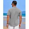 imageCOOFANDY Mens Linen Short Sleeve Button Down Shirts Casual Summer Beach Vacation ShirtsHarbor Mist
