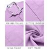 imageCOOFANDY Mens Linen Short Sleeve Button Down Shirts Casual Summer Beach Vacation ShirtsPurple Rose
