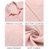 imageCOOFANDY Mens Linen Short Sleeve Button Down Shirts Casual Summer Beach Vacation ShirtsVeiled Rose