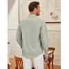 imageCOOFANDY Mens Long Sleeve Button Down Shirts Casual Untucked Shirt Regular Fit Dress ShirtAlight Green