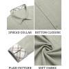imageCOOFANDY Mens Long Sleeve Button Down Shirts Casual Untucked Shirt Regular Fit Dress ShirtAlight Green