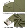 imageCOOFANDY Mens Long Sleeve Button Down Shirts Casual Untucked Shirt Regular Fit Dress ShirtArmy Green