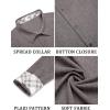 imageCOOFANDY Mens Long Sleeve Button Down Shirts Casual Untucked Shirt Regular Fit Dress ShirtDark Grey