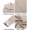 imageCOOFANDY Mens Long Sleeve Button Down Shirts Casual Untucked Shirt Regular Fit Dress ShirtKhaki