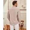 imageCOOFANDY Mens Long Sleeve Button Down Shirts Casual Untucked Shirt Regular Fit Dress ShirtKhaki