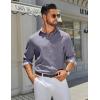 imageCOOFANDY Mens Long Sleeve Button Down Shirts Casual Untucked Shirt Regular Fit Dress ShirtNavy Blue