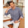 imageCOOFANDY Mens Long Sleeve Button Down Shirts Casual Untucked Shirt Regular Fit Dress ShirtNavy Blue