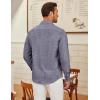 imageCOOFANDY Mens Long Sleeve Button Down Shirts Casual Untucked Shirt Regular Fit Dress ShirtNavy Blue