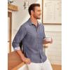 imageCOOFANDY Mens Long Sleeve Button Down Shirts Casual Untucked Shirt Regular Fit Dress ShirtNavy Blue