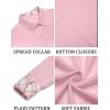 imageCOOFANDY Mens Long Sleeve Button Down Shirts Casual Untucked Shirt Regular Fit Dress ShirtPink
