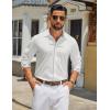 imageCOOFANDY Mens Long Sleeve Button Down Shirts Casual Untucked Shirt Regular Fit Dress ShirtWhite