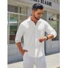 imageCOOFANDY Mens Long Sleeve Button Down Shirts Casual Untucked Shirt Regular Fit Dress ShirtWhite