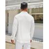imageCOOFANDY Mens Long Sleeve Button Down Shirts Casual Untucked Shirt Regular Fit Dress ShirtWhite