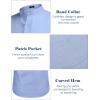 imageCOOFANDY Mens Long Sleeve Cotton Linen Shirt Beach Button Down Shirts Casual Button Up Shirt Summer Yoga Tops with PocketSky Blue