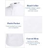 imageCOOFANDY Mens Long Sleeve Cotton Linen Shirt Beach Button Down Shirts Casual Button Up Shirt Summer Yoga Tops with PocketWhite