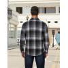 imageCOOFANDY Mens Long Sleeve Flannel Shirts Fashion Plaid Jacket Casual Button Down Shirt with PocketsBlack