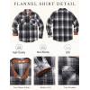 imageCOOFANDY Mens Long Sleeve Flannel Shirts Fashion Plaid Jacket Casual Button Down Shirt with PocketsBlack