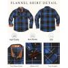 imageCOOFANDY Mens Long Sleeve Flannel Shirts Fashion Plaid Jacket Casual Button Down Shirt with PocketsBlack Blue