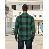 imageCOOFANDY Mens Long Sleeve Flannel Shirts Fashion Plaid Jacket Casual Button Down Shirt with PocketsBlack Green