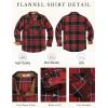 imageCOOFANDY Mens Long Sleeve Flannel Shirts Fashion Plaid Jacket Casual Button Down Shirt with PocketsBlack Red