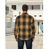 imageCOOFANDY Mens Long Sleeve Flannel Shirts Fashion Plaid Jacket Casual Button Down Shirt with PocketsBlack Yellow