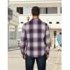 imageCOOFANDY Mens Long Sleeve Flannel Shirts Fashion Plaid Jacket Casual Button Down Shirt with PocketsBlue Redline