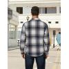 imageCOOFANDY Mens Long Sleeve Flannel Shirts Fashion Plaid Jacket Casual Button Down Shirt with PocketsBlue Yellowline