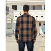 imageCOOFANDY Mens Long Sleeve Flannel Shirts Fashion Plaid Jacket Casual Button Down Shirt with PocketsBrown