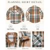imageCOOFANDY Mens Long Sleeve Flannel Shirts Fashion Plaid Jacket Casual Button Down Shirt with PocketsGreen