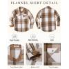 imageCOOFANDY Mens Long Sleeve Flannel Shirts Fashion Plaid Jacket Casual Button Down Shirt with PocketsKhaki