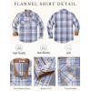 imageCOOFANDY Mens Long Sleeve Flannel Shirts Fashion Plaid Jacket Casual Button Down Shirt with PocketsLight Blue