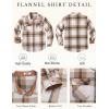 imageCOOFANDY Mens Long Sleeve Flannel Shirts Fashion Plaid Jacket Casual Button Down Shirt with PocketsLight Khaki