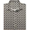imageCOOFANDY Mens Muscle Fit Dress Shirts WrinkleFree Short Sleeve Casual Button Down Shirt3d Blocks