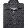imageCOOFANDY Mens Muscle Fit Dress Shirts WrinkleFree Short Sleeve Casual Button Down ShirtBlacktexture