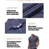 imageCOOFANDY Mens Muscle Fit Dress Shirts WrinkleFree Short Sleeve Casual Button Down ShirtFloral Blue1