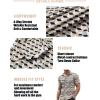 imageCOOFANDY Mens Muscle Fit Dress Shirts WrinkleFree Short Sleeve Casual Button Down ShirtGreyBeige1