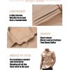 imageCOOFANDY Mens Muscle Fit Dress Shirts WrinkleFree Short Sleeve Casual Button Down ShirtKhaki