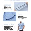 imageCOOFANDY Mens Muscle Fit Dress Shirts WrinkleFree Short Sleeve Casual Button Down ShirtLight Blue